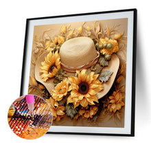 Load image into Gallery viewer, AB Diamond Painting - Full Square - Sunflower and straw hat (40*40CM)
