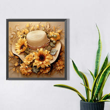 Load image into Gallery viewer, AB Diamond Painting - Full Square - Sunflower and straw hat (40*40CM)
