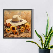 Load image into Gallery viewer, AB Diamond Painting - Full Square - Sunflower and straw hat (40*40CM)
