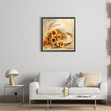 Load image into Gallery viewer, AB Diamond Painting - Full Square - Sunflower and straw hat (40*40CM)
