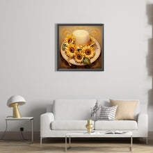 Load image into Gallery viewer, AB Diamond Painting - Full Square - Sunflower and straw hat (40*40CM)
