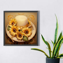 Load image into Gallery viewer, AB Diamond Painting - Full Square - Sunflower and straw hat (40*40CM)
