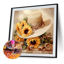 Load image into Gallery viewer, AB Diamond Painting - Full Square - Sunflower and straw hat (40*40CM)
