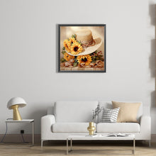 Load image into Gallery viewer, AB Diamond Painting - Full Square - Sunflower and straw hat (40*40CM)
