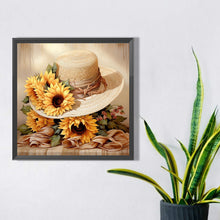 Load image into Gallery viewer, AB Diamond Painting - Full Square - Sunflower and straw hat (40*40CM)
