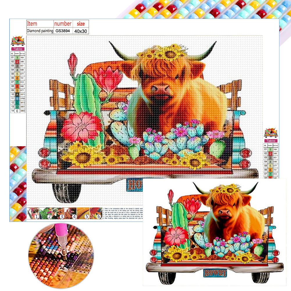 Diamond Painting - Full Square - sunflower yak (40*30CM)