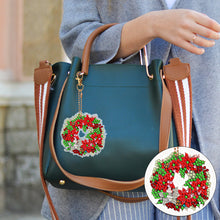 Load image into Gallery viewer, 6 PCS Double Sided Diamond Painting Art Keychain Pendant for Beginners (Wreath)
