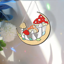 Load image into Gallery viewer, Acrylic Moon Mushroom Single-Sided DIY Diamond Painting Hanging Pendant 20x20cm
