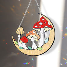 Load image into Gallery viewer, Acrylic Moon Mushroom Single-Sided DIY Diamond Painting Hanging Pendant 20x20cm

