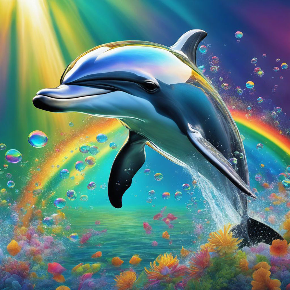 Diamond Painting - Full Round - dolphin (30*30CM)