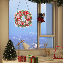 Load image into Gallery viewer, Christmas Special Shaped Diamond Painting Hanging Wreath (Candy and Flowers)

