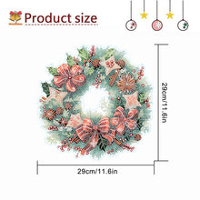 Load image into Gallery viewer, Christmas Special Shaped Diamond Painting Hanging Wreath (Flowers and Biscuits)
