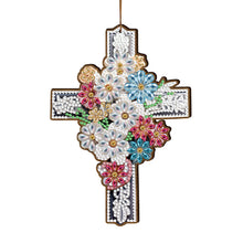 Load image into Gallery viewer, Wooden Cross 5D DIY Diamond Painting Hanging Pendant for Garden Window Decor(03)

