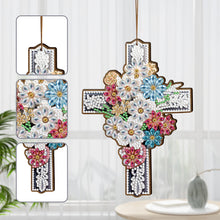 Load image into Gallery viewer, Wooden Cross 5D DIY Diamond Painting Hanging Pendant for Garden Window Decor(03)
