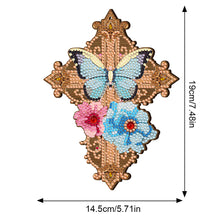 Load image into Gallery viewer, Wooden Cross 5D DIY Diamond Painting Hanging Pendant for Garden Window Decor(04)
