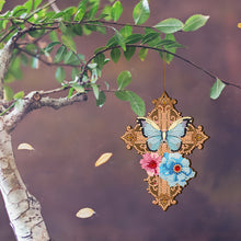 Load image into Gallery viewer, Wooden Cross 5D DIY Diamond Painting Hanging Pendant for Garden Window Decor(04)
