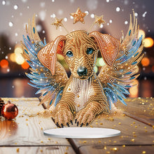 Load image into Gallery viewer, Diamond Painting Desktop Decor for Home Office Desktop Decor (Winged Dachshund)
