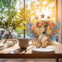 Load image into Gallery viewer, Diamond Painting Desktop Decor for Home Office Desktop Decor (Winged Dachshund)
