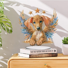 Load image into Gallery viewer, Diamond Painting Desktop Decor for Home Office Desktop Decor (Winged Dachshund)
