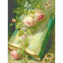 Load image into Gallery viewer, Diamond Painting - Full Round - Flowers and books (30*40CM)
