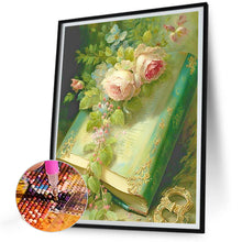 Load image into Gallery viewer, Diamond Painting - Full Round - Flowers and books (30*40CM)
