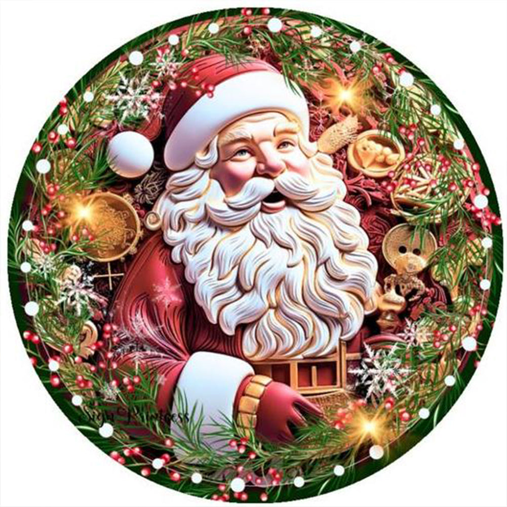 Diamond Painting - Full Round - Santa Claus (30*30CM)