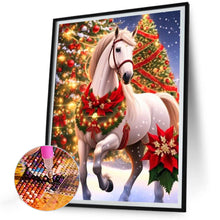 Load image into Gallery viewer, Diamond Painting - Full Round - Christmas white horse (30*40CM)
