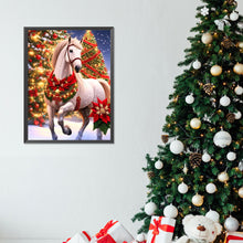 Load image into Gallery viewer, Diamond Painting - Full Round - Christmas white horse (30*40CM)
