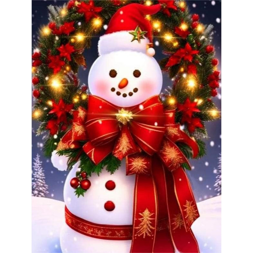 Diamond Painting - Full Round - Christmas snowman (30*40CM)