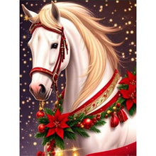 Load image into Gallery viewer, Diamond Painting - Full Round - Christmas white horse (30*40CM)
