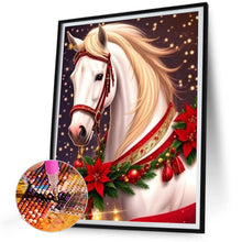 Load image into Gallery viewer, Diamond Painting - Full Round - Christmas white horse (30*40CM)
