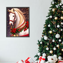 Load image into Gallery viewer, Diamond Painting - Full Round - Christmas white horse (30*40CM)
