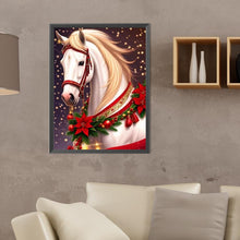 Load image into Gallery viewer, Diamond Painting - Full Round - Christmas white horse (30*40CM)
