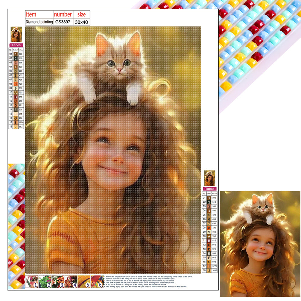 Diamond Painting - Full Square - girl (30*40CM)