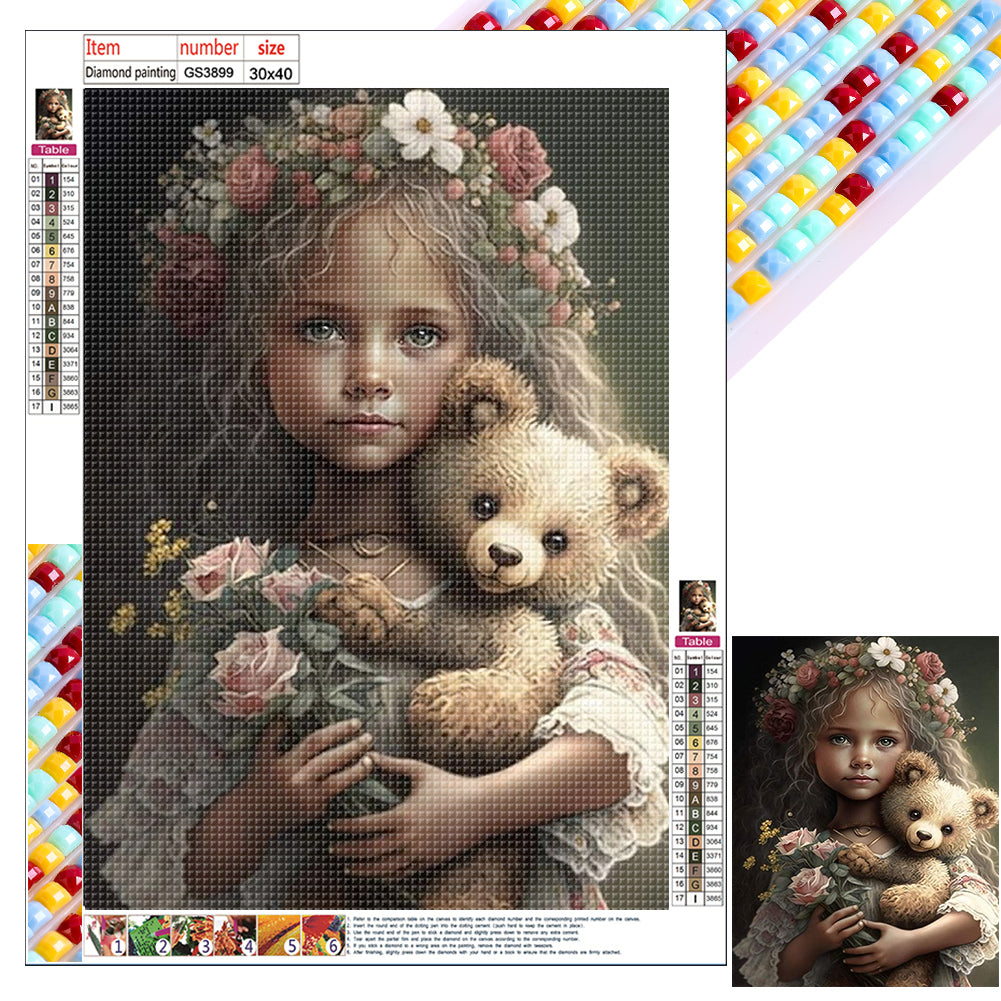 Diamond Painting - Full Square - girl (30*40CM)
