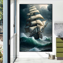 Load image into Gallery viewer, Diamond Painting - Full Square - sea sailing boat (50*70CM)

