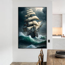 Load image into Gallery viewer, Diamond Painting - Full Square - sea sailing boat (50*70CM)
