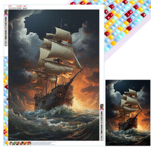 Load image into Gallery viewer, Diamond Painting - Full Square - sea sailing boat (50*70CM)

