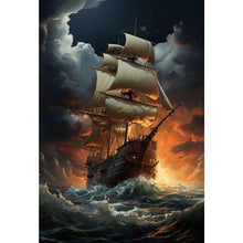 Load image into Gallery viewer, Diamond Painting - Full Square - sea sailing boat (50*70CM)
