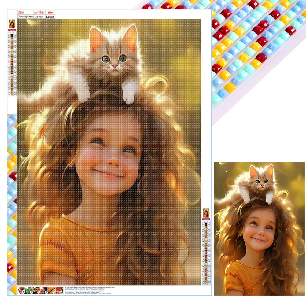 Diamond Painting - Full Square - girl (50*70CM)