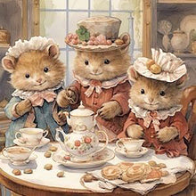 Load image into Gallery viewer, Diamond Painting - Full Round - Warm animal family (30*30CM)
