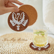 Load image into Gallery viewer, 8 PCS Acrylic Diamond Painting Art Coaster Kit with Holder for Beginner (Coffee)
