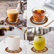 Load image into Gallery viewer, 8 PCS Acrylic Diamond Painting Art Coaster Kit with Holder for Beginner (Coffee)
