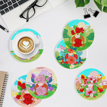 Load image into Gallery viewer, 8 PCS Acrylic Diamond Painting Art Coaster Kit with Holder (Garden Gnome)
