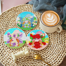 Load image into Gallery viewer, 8 PCS Acrylic Diamond Painting Art Coaster Kit with Holder (Garden Gnome)
