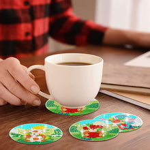 Load image into Gallery viewer, 8 PCS Acrylic Diamond Painting Art Coaster Kit with Holder (Garden Gnome)
