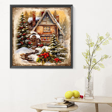 Load image into Gallery viewer, Diamond Painting - Full Round - Snow cabin (30*30CM)
