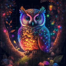 Load image into Gallery viewer, Diamond Painting - Full Round - glowing owl (50*50CM)
