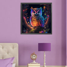 Load image into Gallery viewer, Diamond Painting - Full Round - glowing owl (50*50CM)

