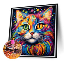 Load image into Gallery viewer, Diamond Painting - Full Round - colorful cat (50*50CM)

